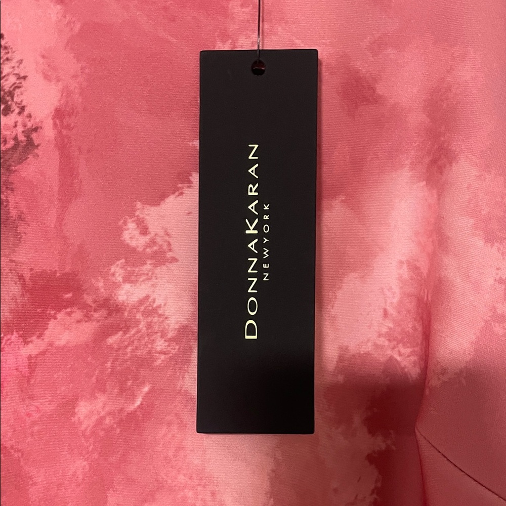 Donna Karan Floral Midi Dress - Red and Pink size 4 - Picture 2 of 4